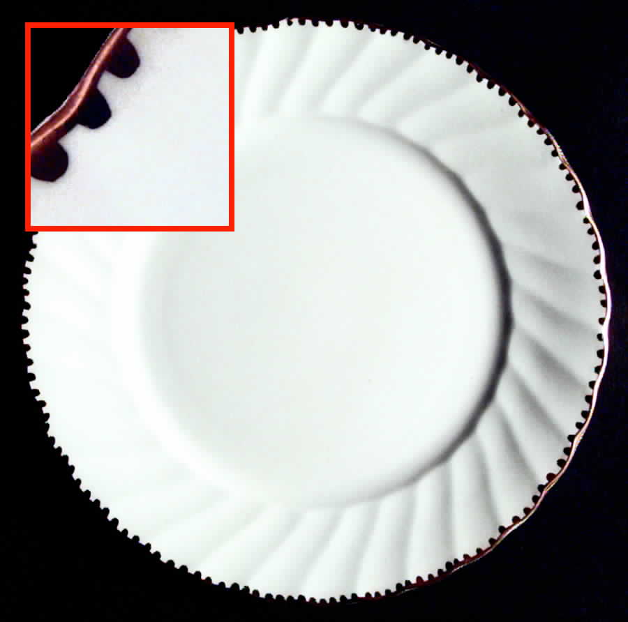 Old Grecian Flute Gold (Gold Dots On Edge) Salad Plate by Gladstone-1