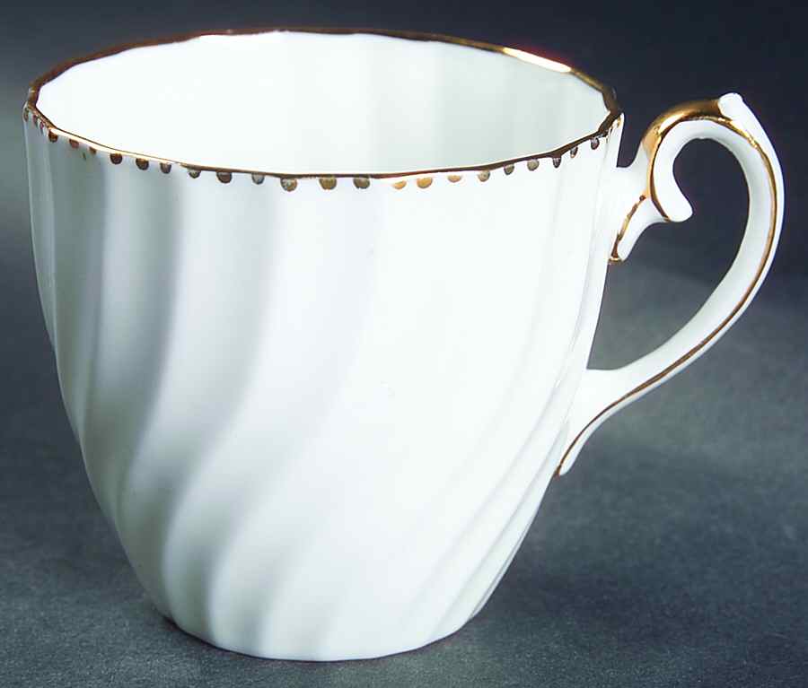 Old Grecian Flute Gold (Gold Dots On Edge) Flat Cup by Gladstone-1