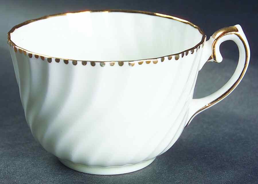 Old Grecian Flute Gold (Gold Dots On Edge) Flat Cup by Gladstone-1