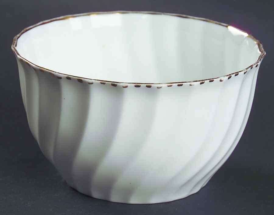 Old Grecian Flute Gold (Gold Dots On Edge) Cranberry Bowl by Gladstone-1