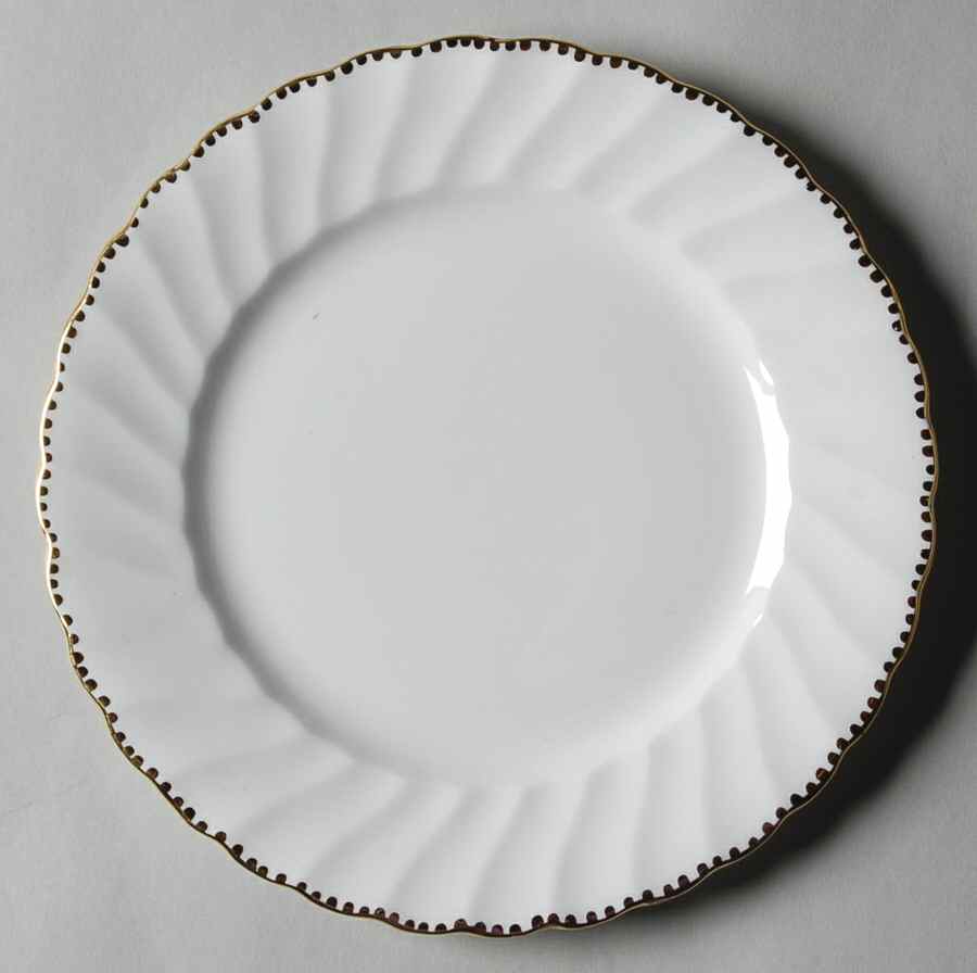 Old Grecian Flute Gold (Gold Dots On Edge) Dessert/Pie Plate by Gladstone-1