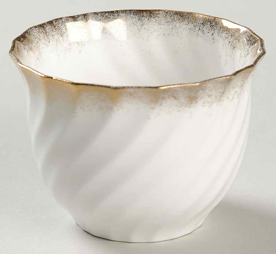 Old Grecian Flute Gold (Sprayed Gold Edge) Mini Open Sugar Bowl by Gladstone-1