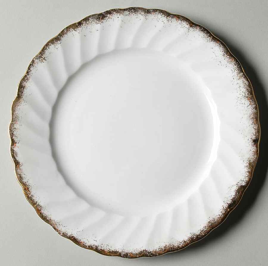Old Grecian Flute Gold (Sprayed Gold Edge) Dessert/Pie Plate by Gladstone-1