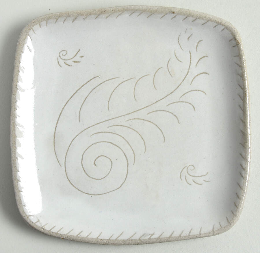 Feather Square Salad Plate by Glidden-1