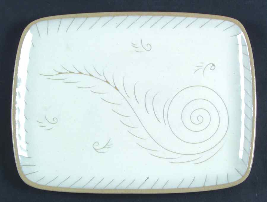 Feather 12" Rectangular Serving Platter by Glidden-1