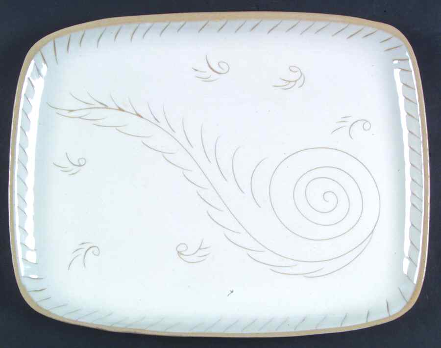Feather 14" Rectangular Serving Platter by Glidden-1