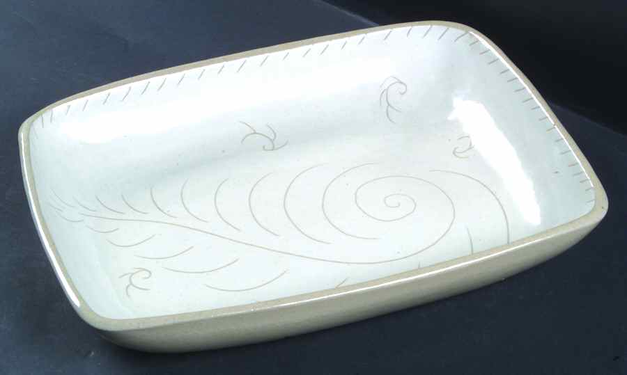 Feather 11" Rectangular Vegetable Bowl by Glidden-1