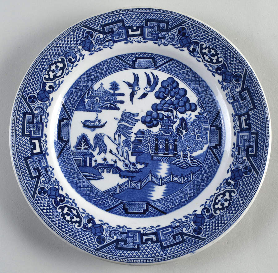 Willow (Restaurant) Luncheon Plate by Globe Pottery (England)-1