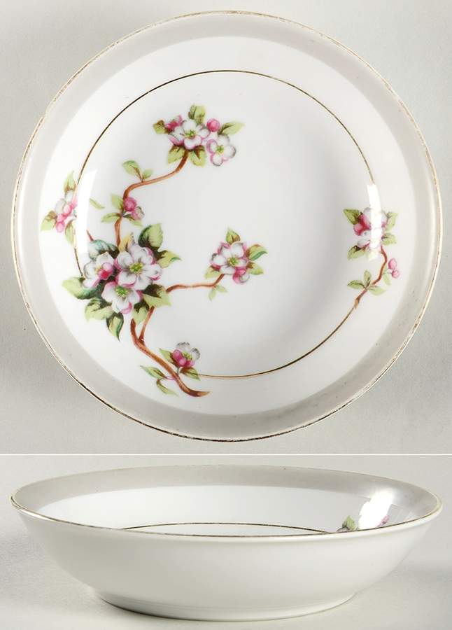 Apple Blossom Fruit/Dessert (Sauce) Bowl by Gold China-1