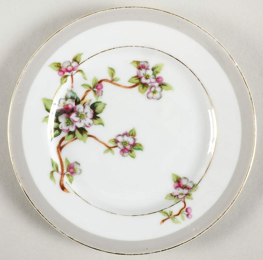 Apple Blossom Bread & Butter Plate by Gold China-1