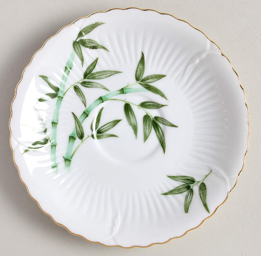 Bamboo (Scalloped) Saucer for Flat Cup by Gold China-1