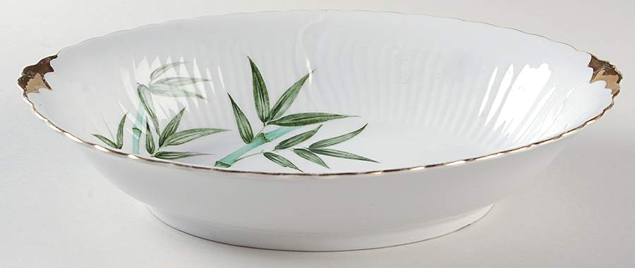 Bamboo (Scalloped) 10" Oval Vegetable Bowl by Gold China-1
