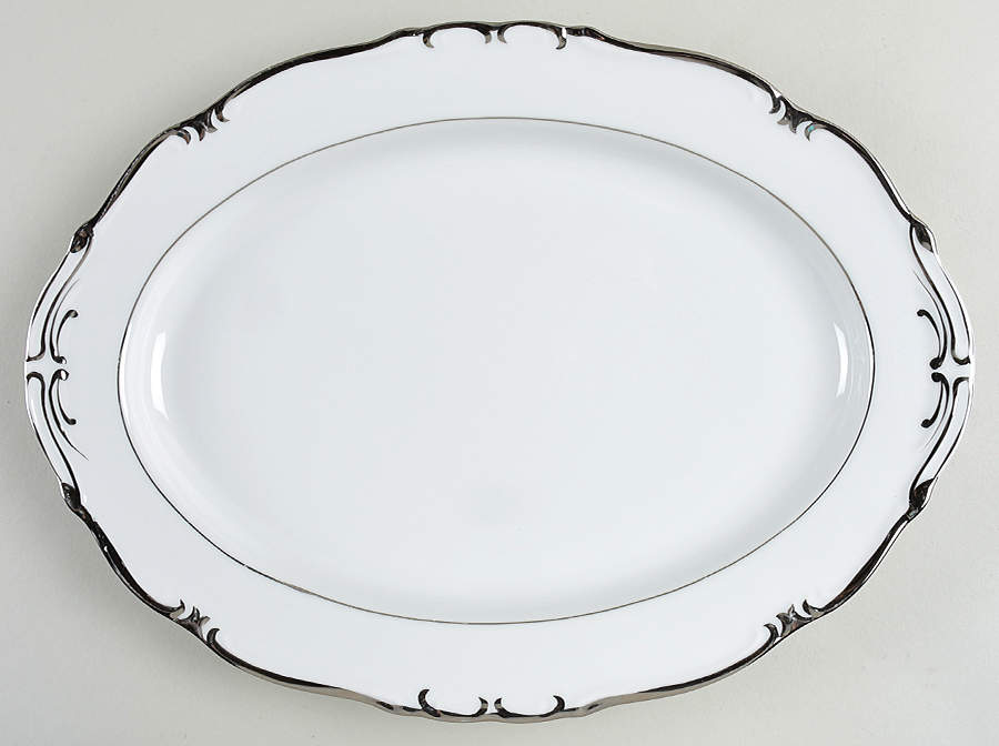 Baronet 14" Oval Serving Platter by Gold China-1