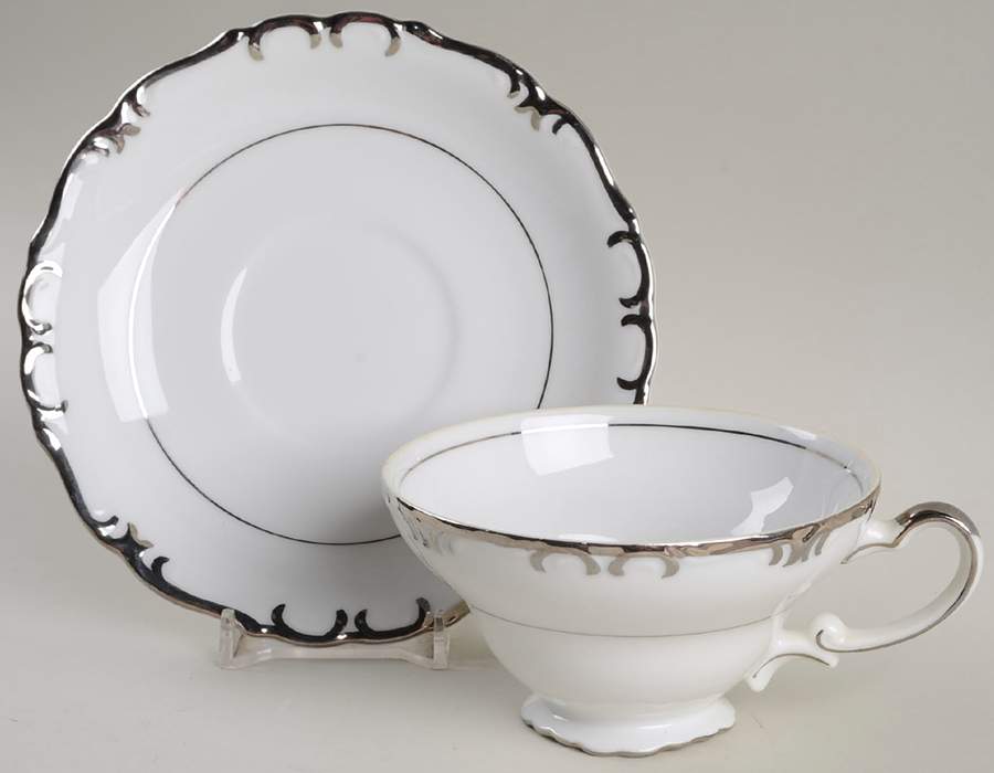 Baronet Footed Cup & Saucer Set by Gold China-1