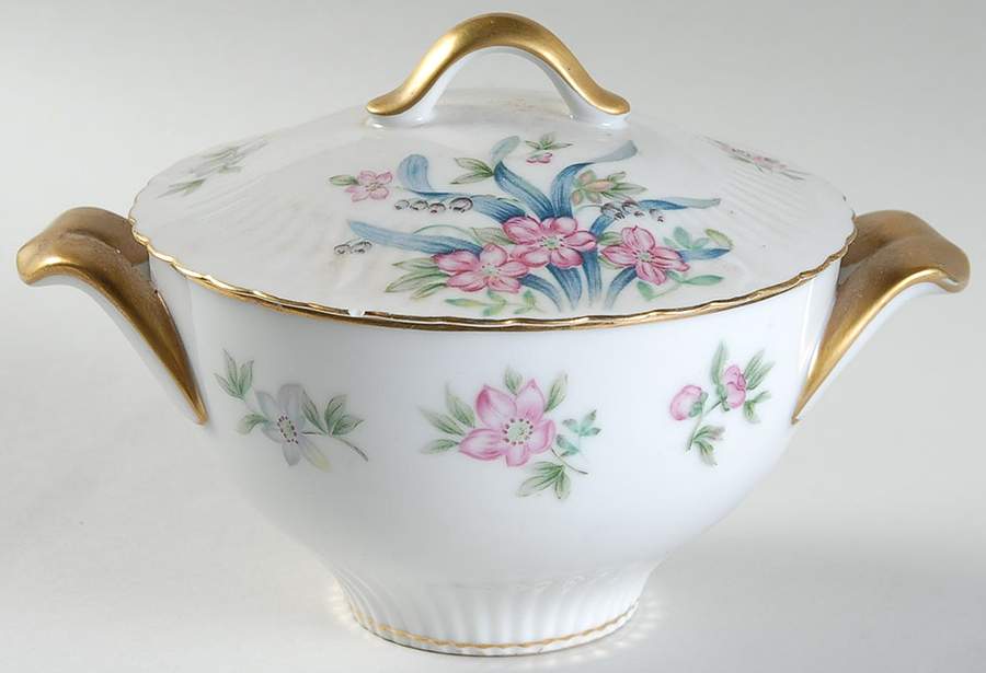 Belle Sugar Bowl & Lid by Gold China-1