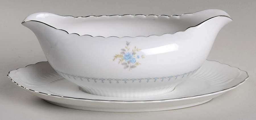 Elizabeth Gravy Boat with Attached Underplate by Gold China-1