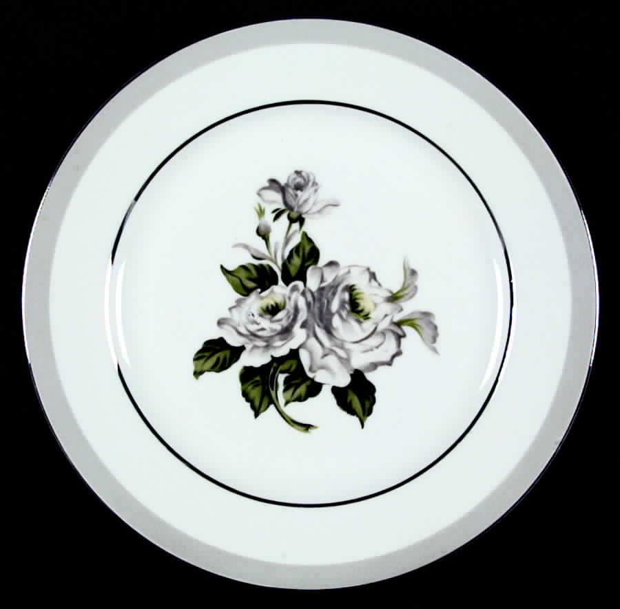 First Love (Platinum Trim) Dinner Plate by Gold China-1