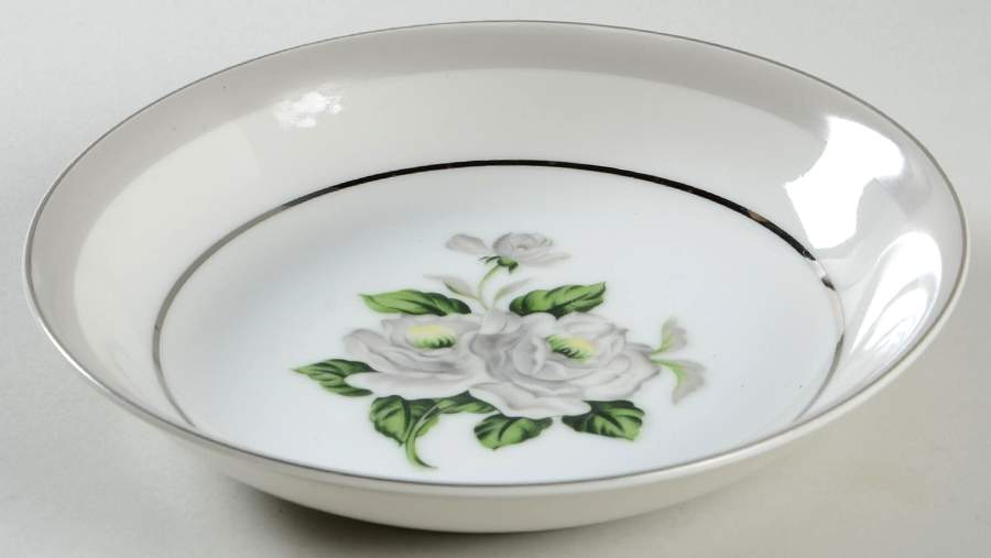 First Love (Platinum Trim) Coupe Soup Bowl by Gold China-1