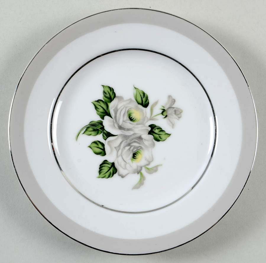 First Love (Platinum Trim) Bread & Butter Plate by Gold China-1