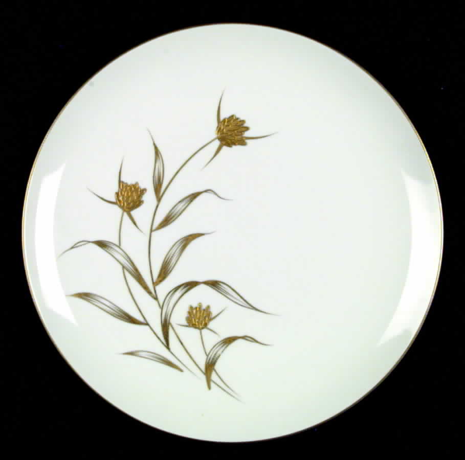 Gold Dahlia Dinner Plate by Gold China-1