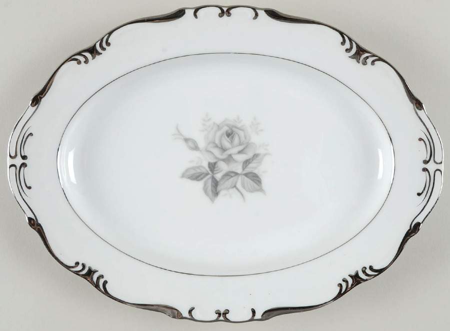 Miriam 12" Oval Serving Platter by Gold China-1