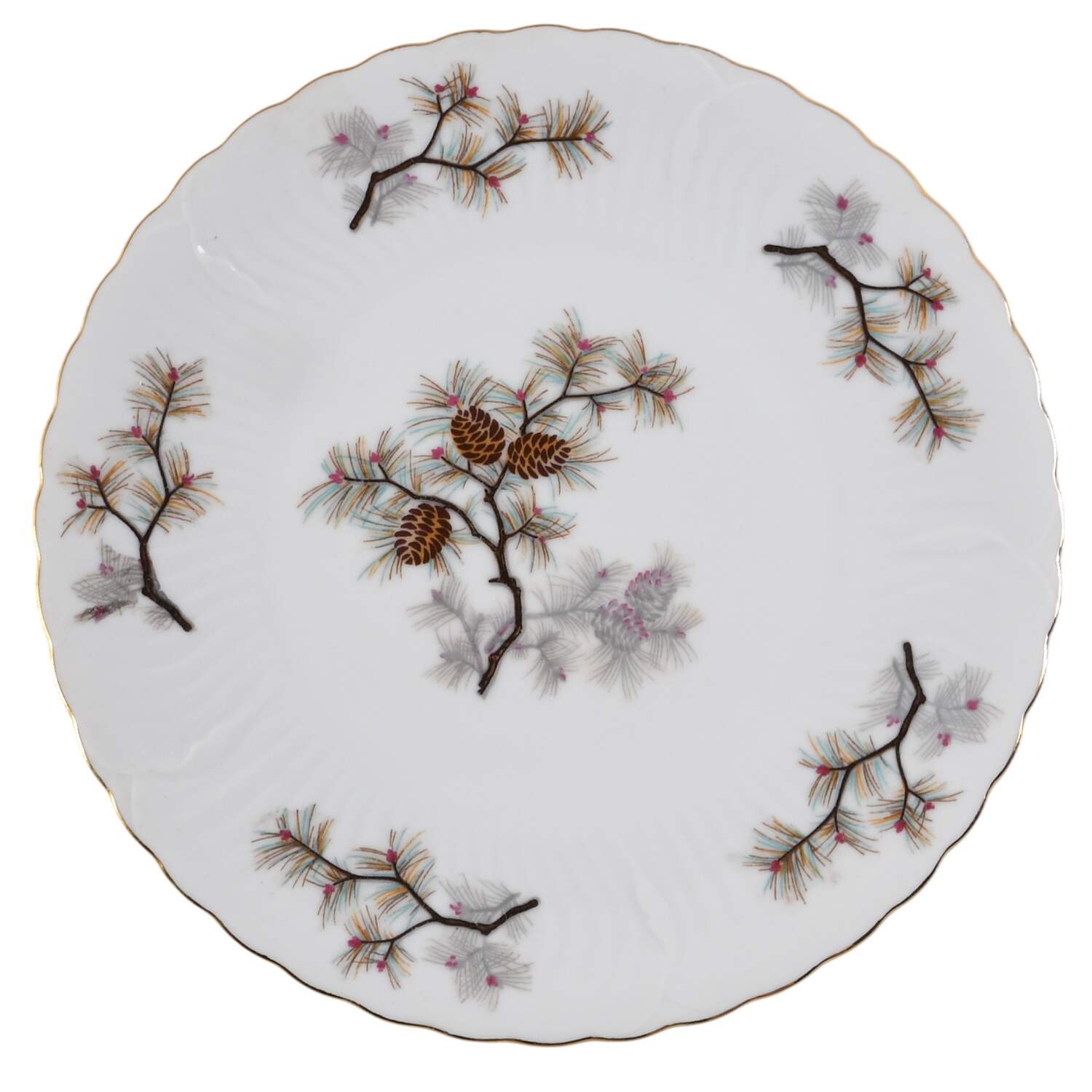 Pine Cone Salad Plate by Gold China-1
