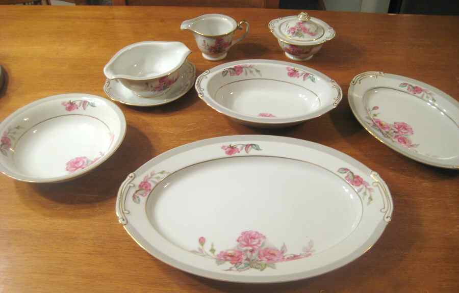 Rose Dawn Sugar Bowl & Lid by Gold China-1