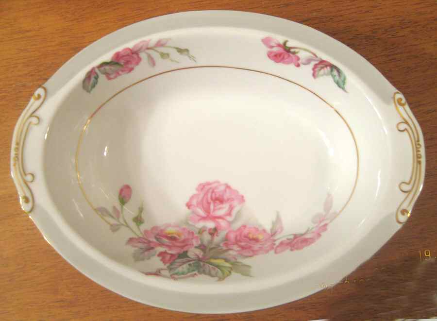 Rose Dawn 9" Oval Vegetable Bowl by Gold China-1