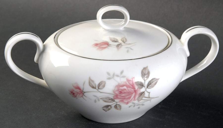 Spring Rose Sugar Bowl & Lid by Gold China-1