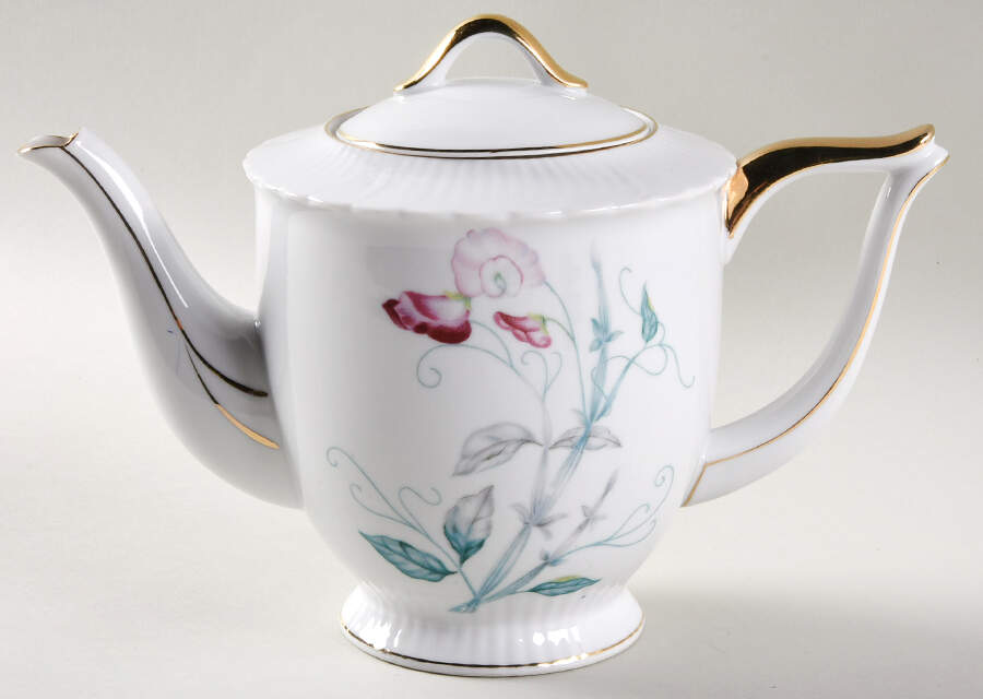 Sweet Pea Teapot & Lid by Gold China-1