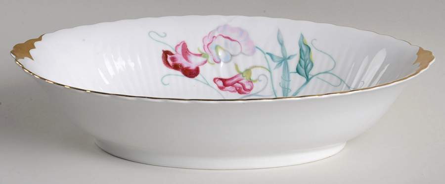 Sweet Pea 10" Oval Vegetable Bowl by Gold China-1