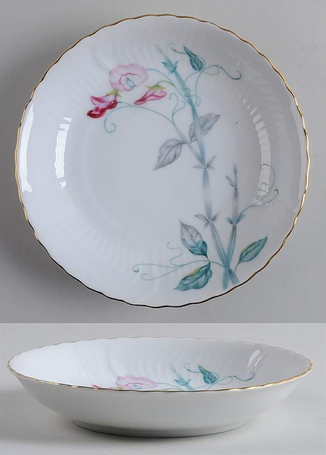 Sweet Pea Coupe Soup Bowl by Gold China-1