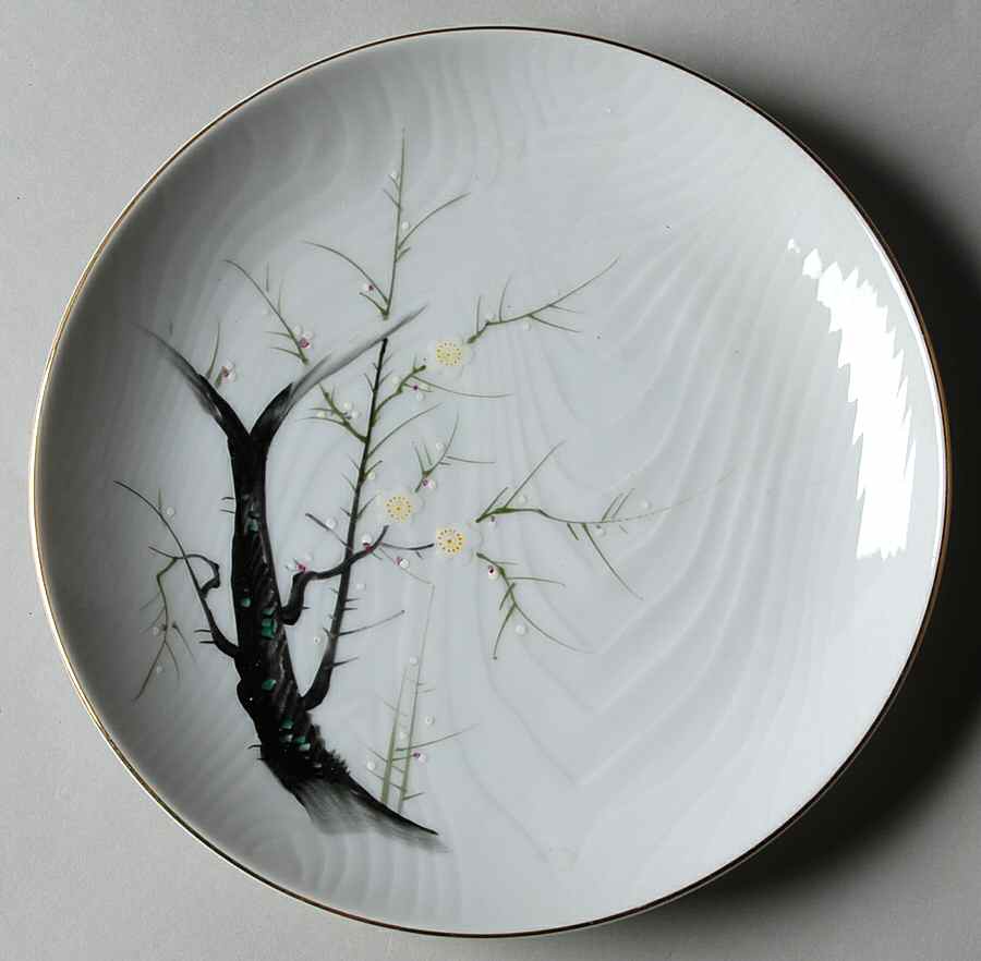 White Plum Salad Plate by Gold China-1