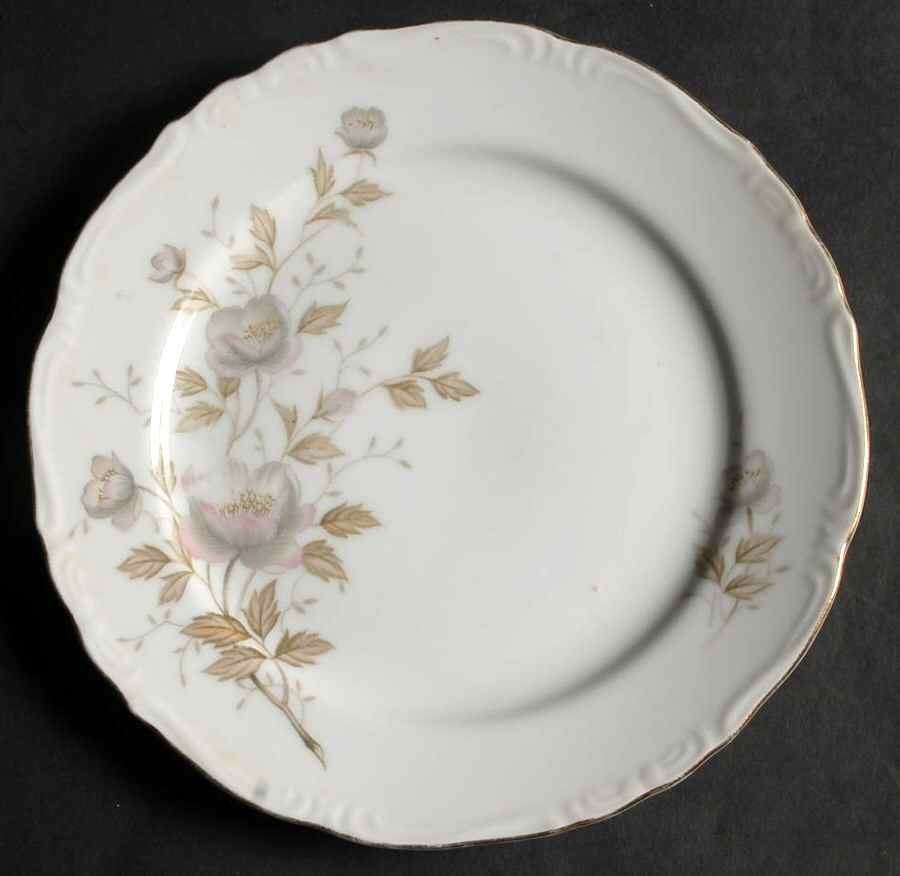 Wild Rose Salad Plate by Gold China-1