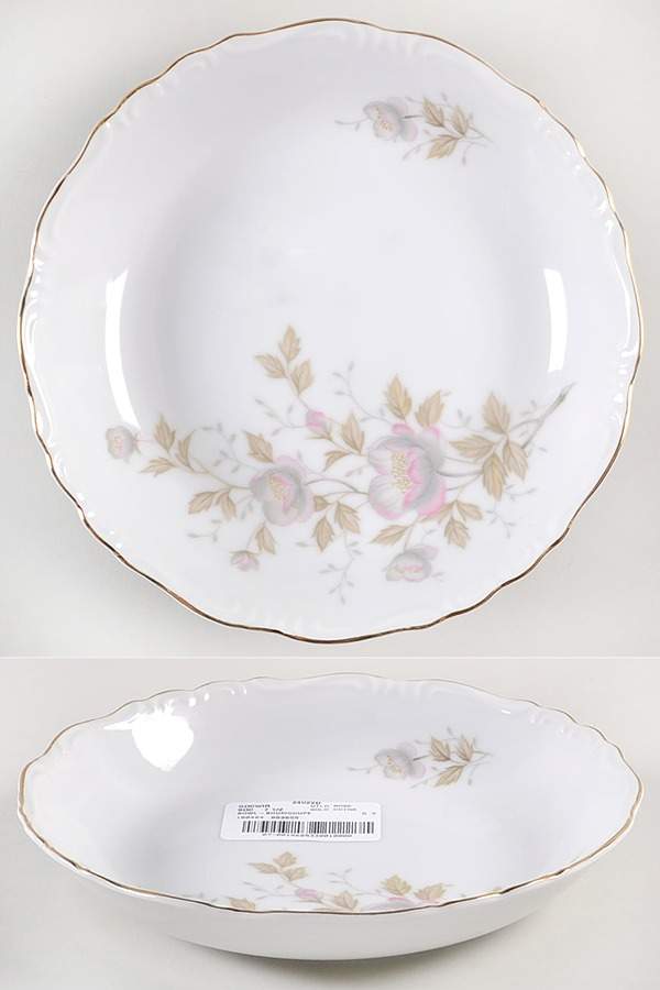 Wild Rose Coupe Soup Bowl by Gold China-1