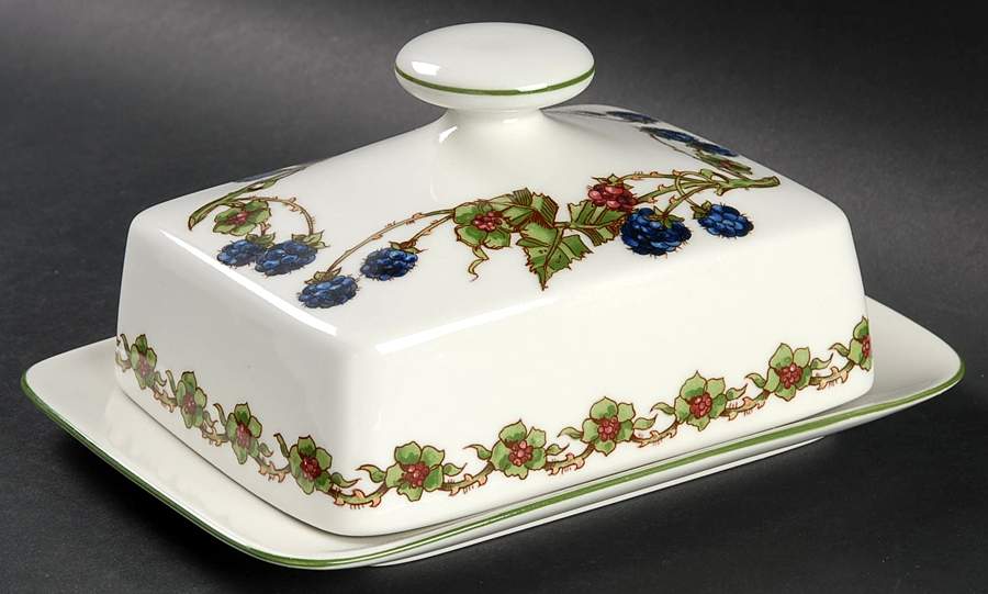 Brombeere Rectangular Covered Butter by Goebel-1