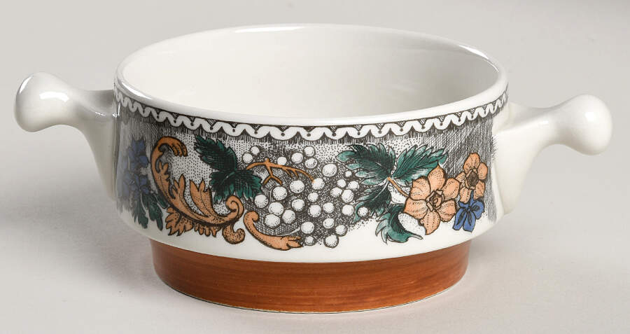 Burgund Flat Cream Soup Bowl by Goebel-1