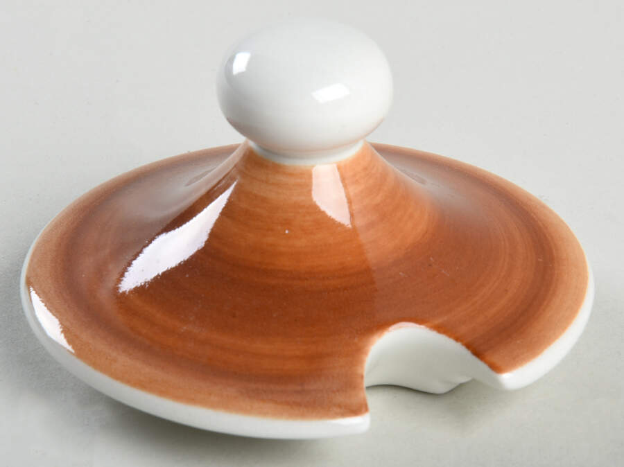 Burgund Lid for Mustard Jar by Goebel-1
