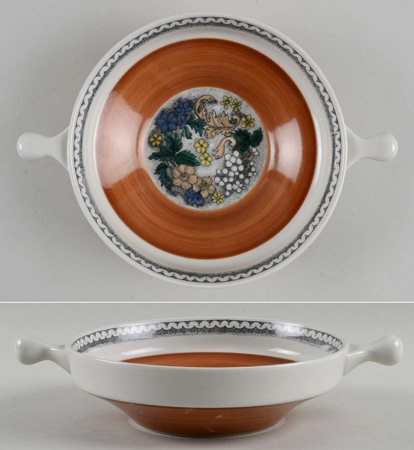 Burgund Lugged Soup Bowl by Goebel-1