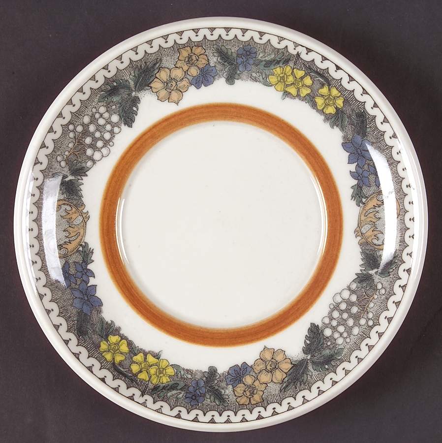 Burgund Saucer for Cream Soup Bowl & Lid by Goebel-1