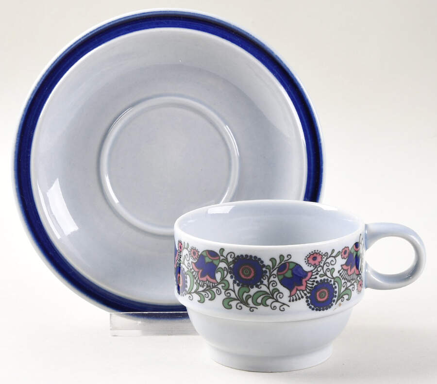 Mazurka Flat Cup & Saucer Set by Goebel-1