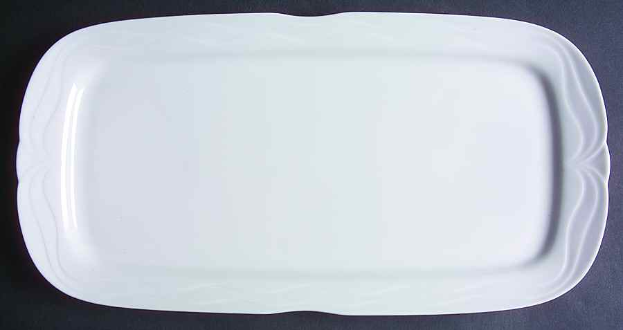 Plaza White 14" Rectangular Tray by Goebel-1