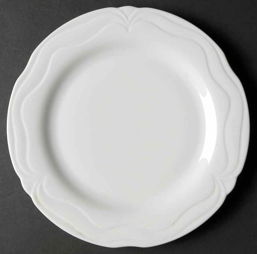 Plaza White Luncheon Plate by Goebel-1
