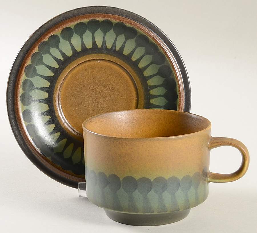 Wallis Flat Cup & Saucer Set by Goebel-1