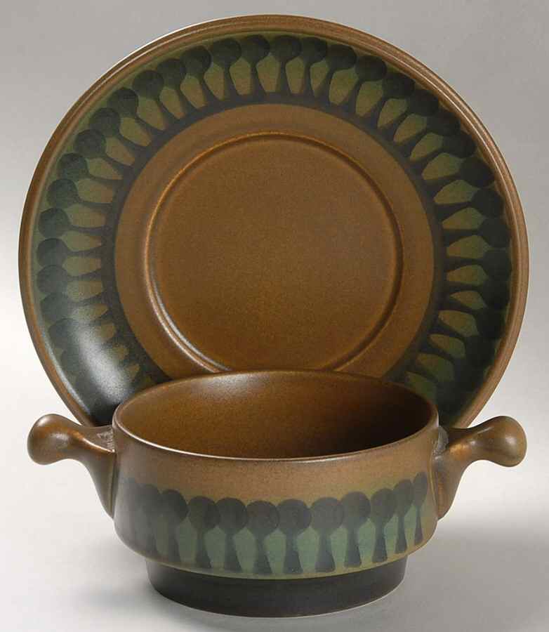 Wallis Flat Cream Soup Bowl & Saucer Set by Goebel-1