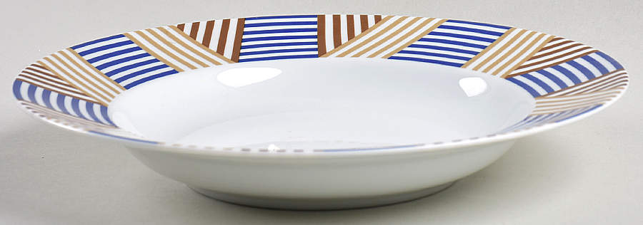 Anna Blue Rim Soup Bowl by Bill Goldsmith-1