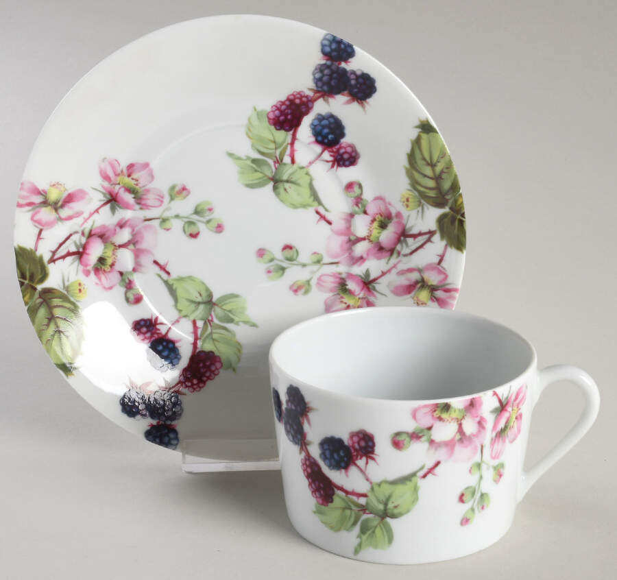 The Berries Flat Cup & Saucer Set by Bill Goldsmith-1