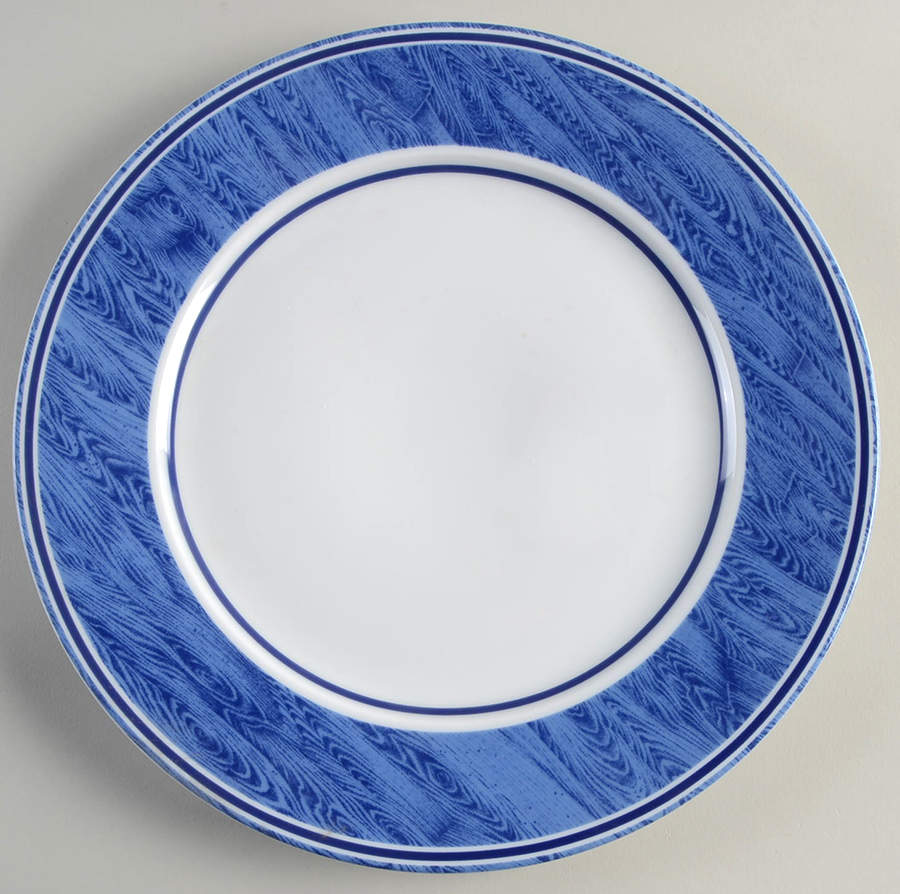 Faux Bois Blue Service Plate (Charger) by Bill Goldsmith-1