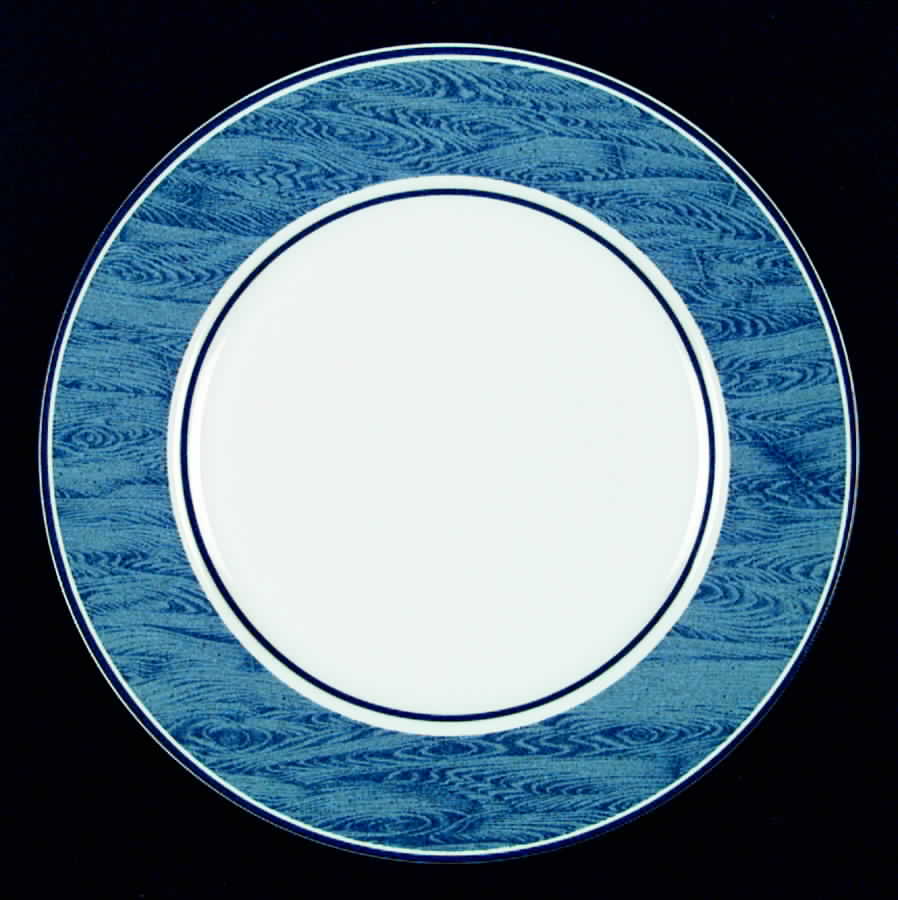 Faux Bois Blue Dinner Plate by Bill Goldsmith-1