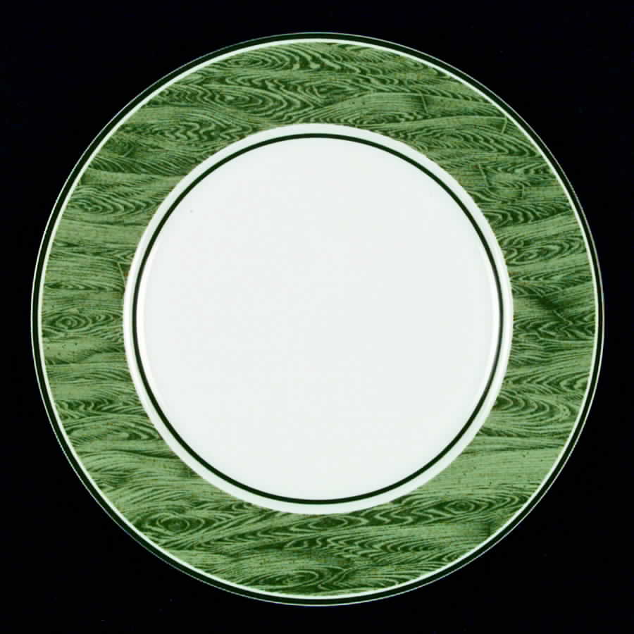 Faux Bois Green Dinner Plate by Bill Goldsmith-1